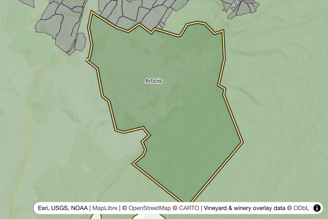 Map of Arbois