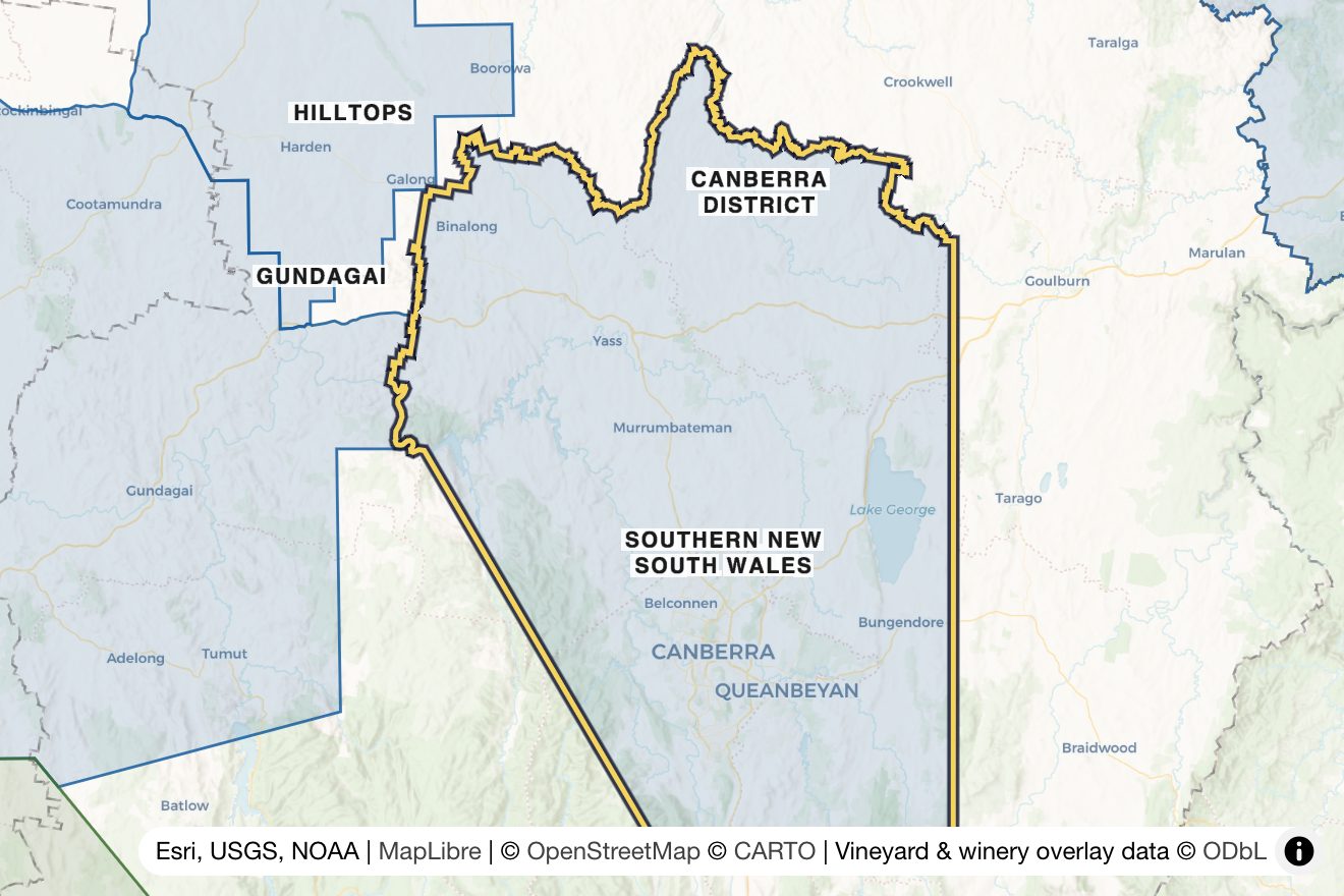 Map of Canberra District