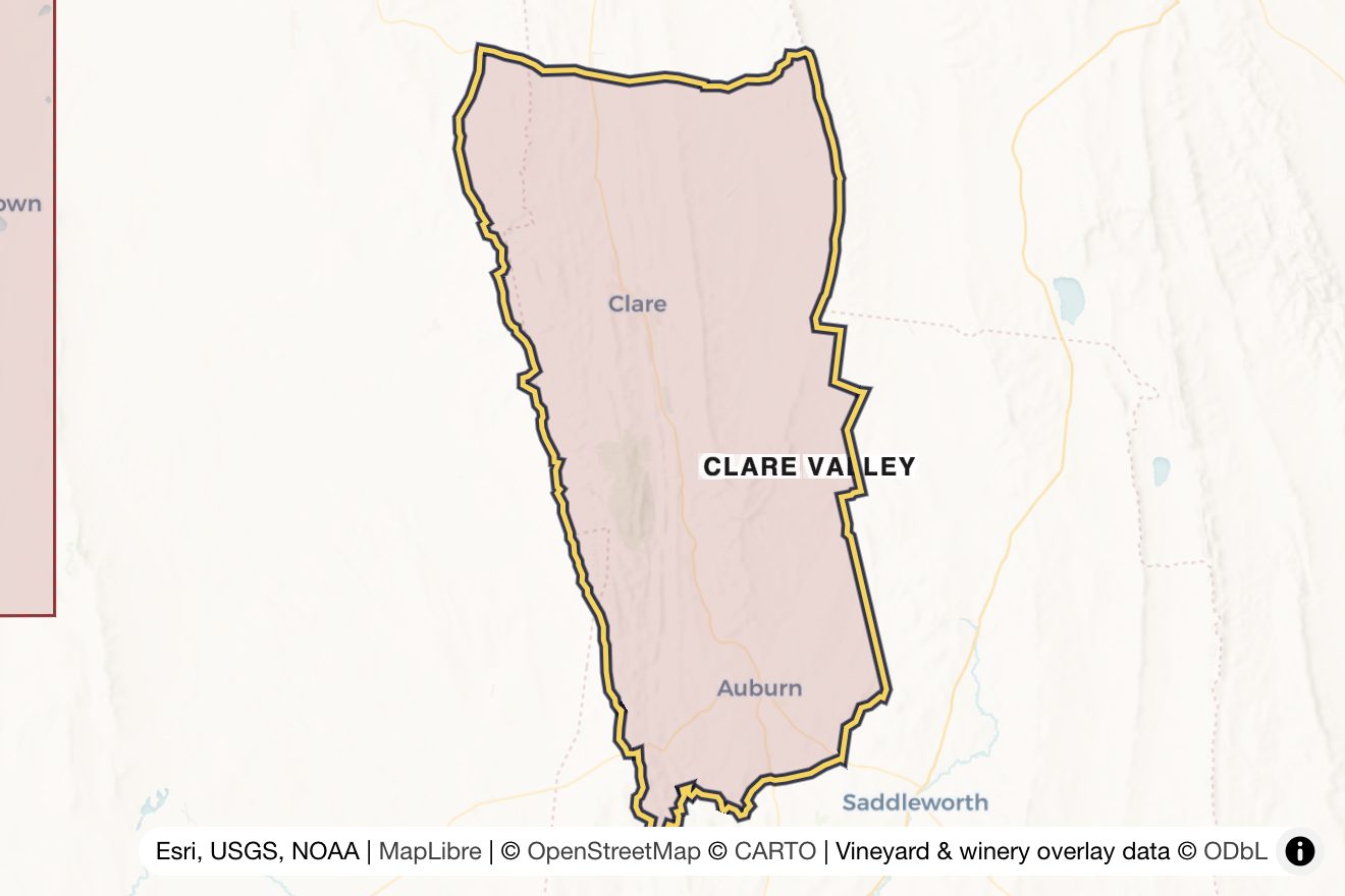 Map of Clare Valley