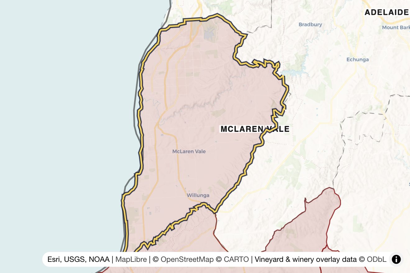 Map of McLaren Vale