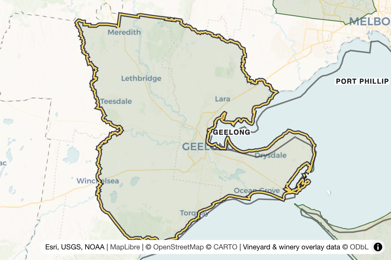 Map of Geelong