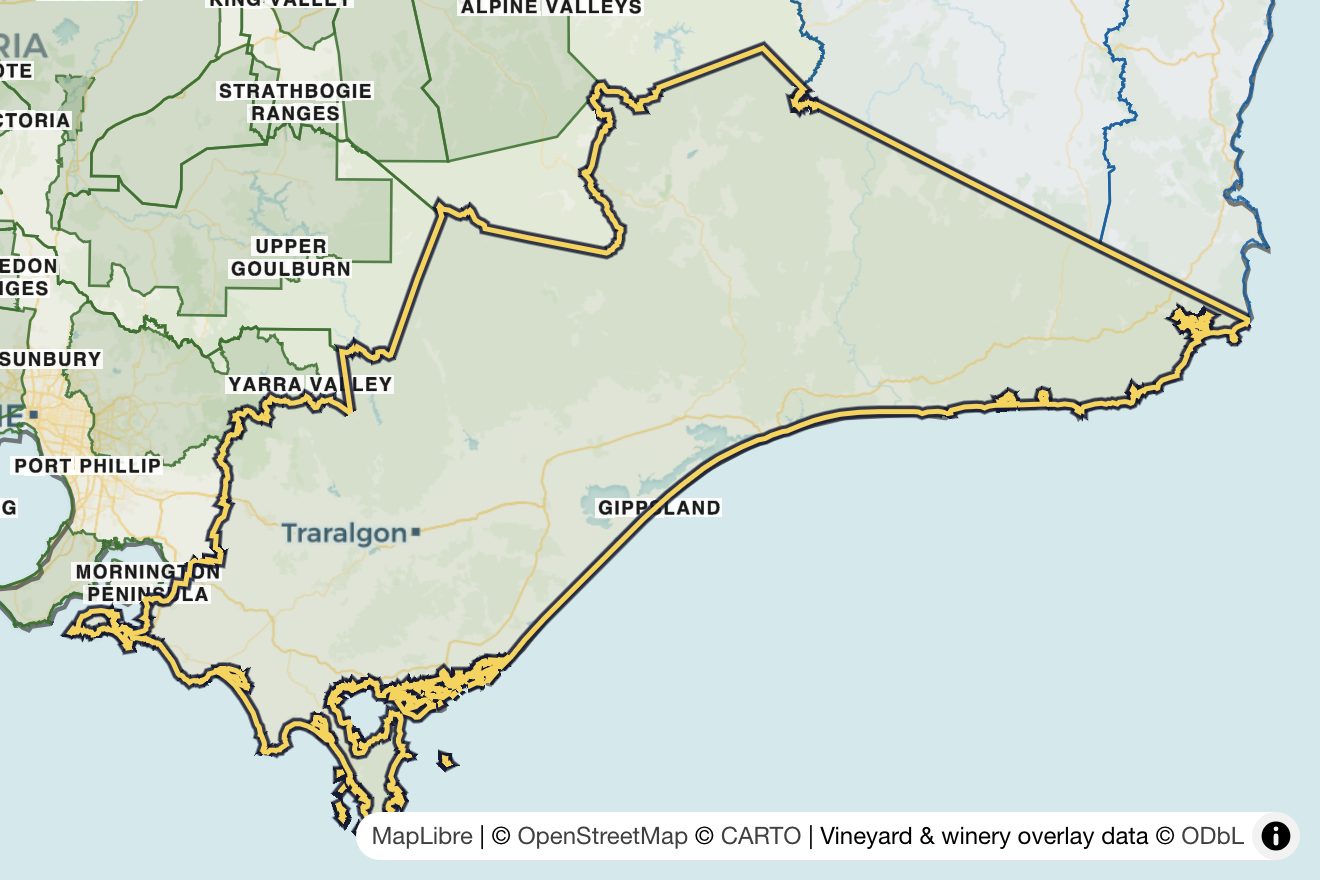 Map of Gippsland