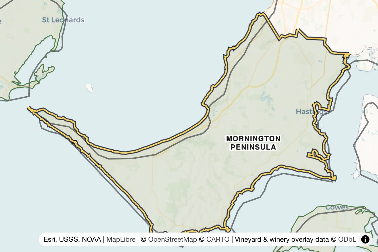 Map of Mornington Peninsula