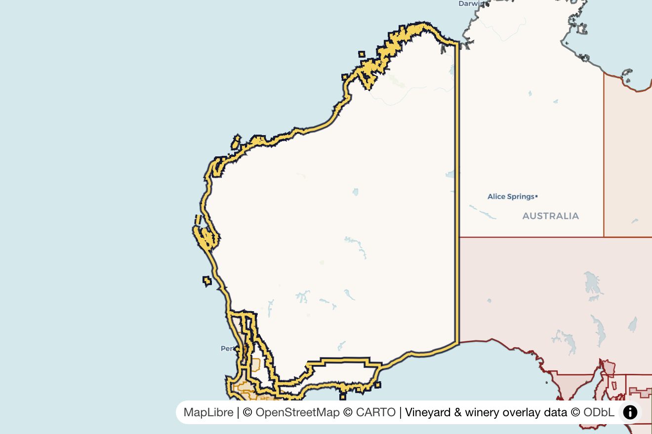 Map of Western Australia