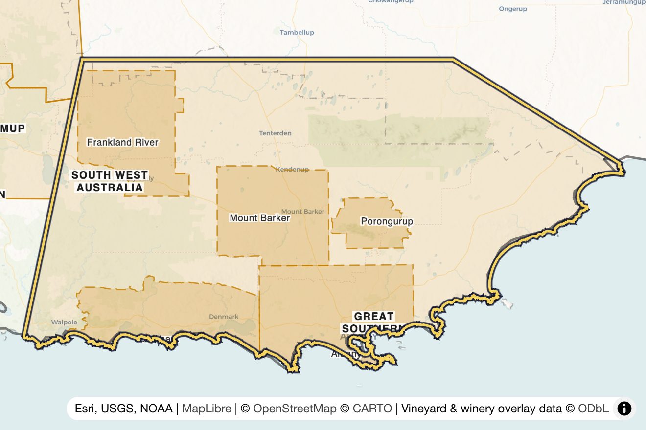 Map of Great Southern