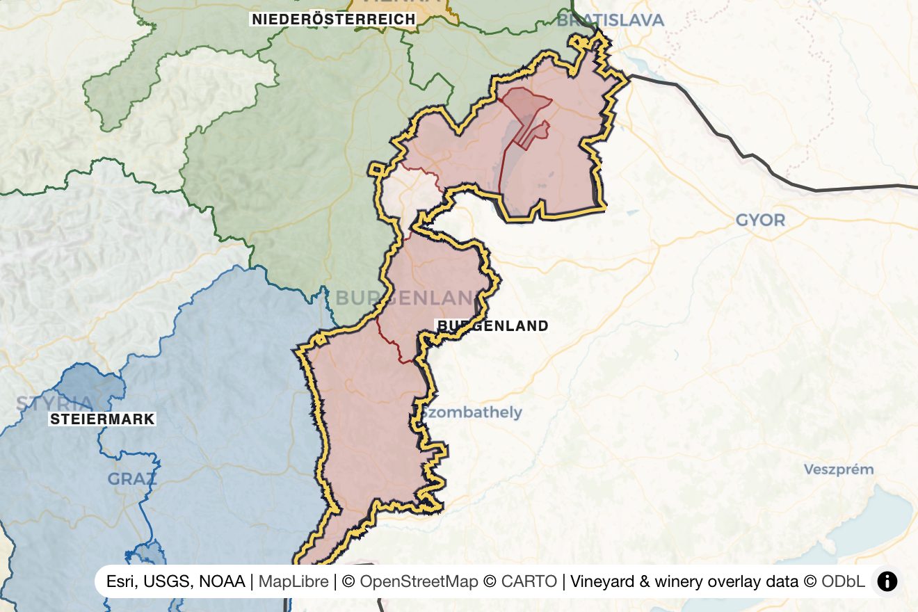 Map of Burgenland