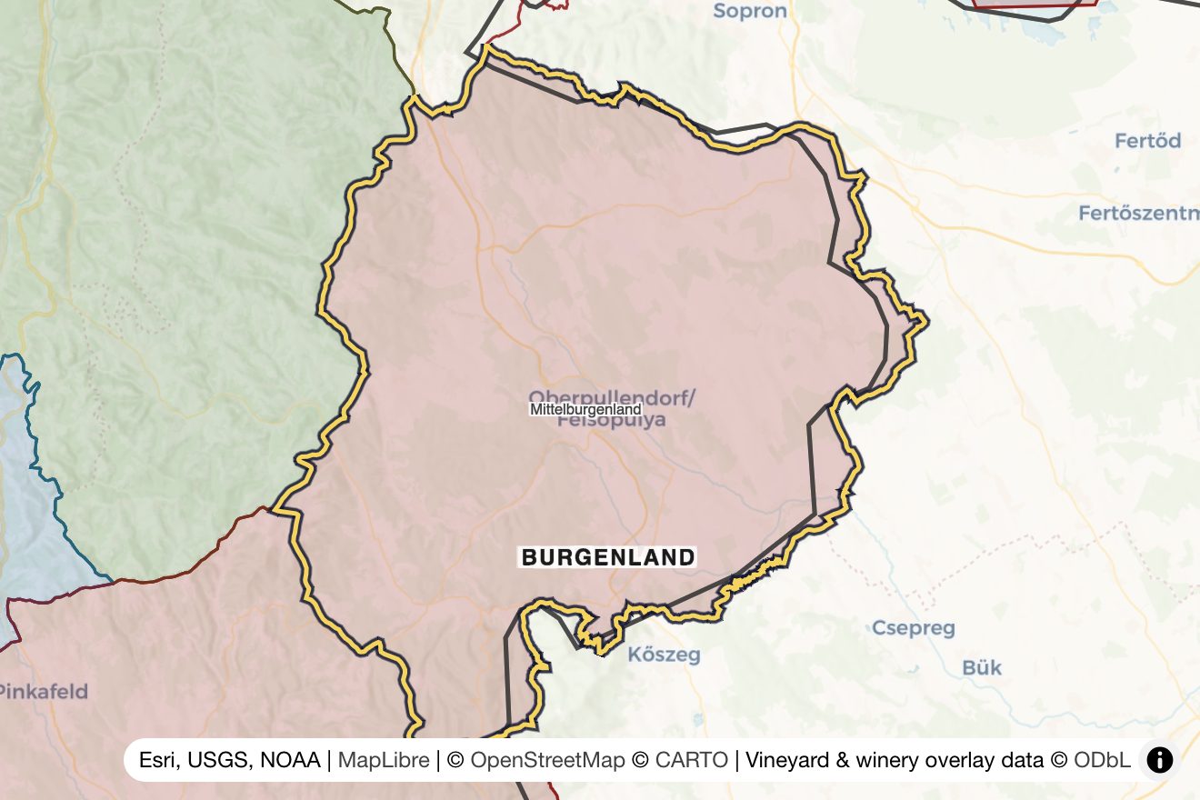 Map of Mittelburgenland