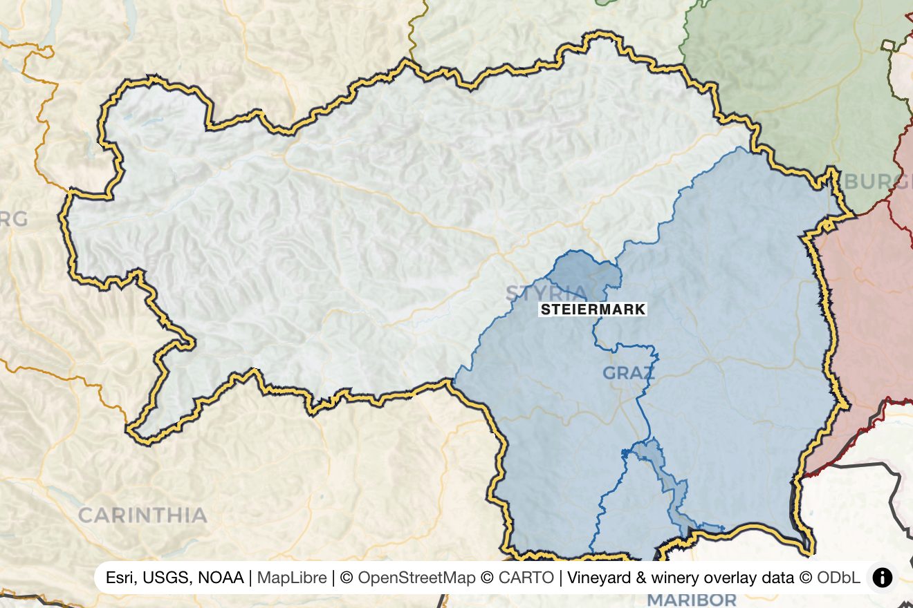 Map of Steiermark