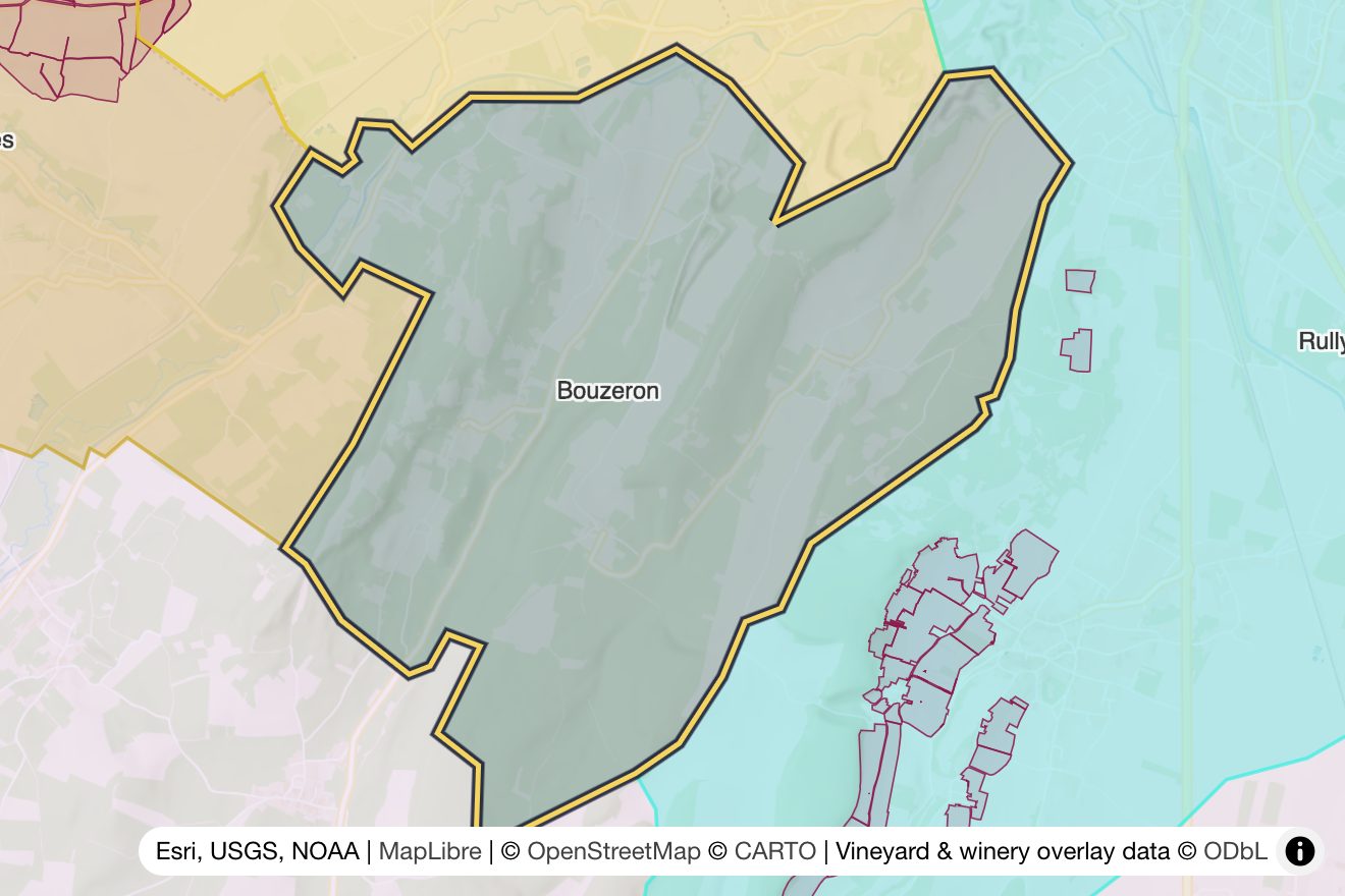 Map of Bouzeron