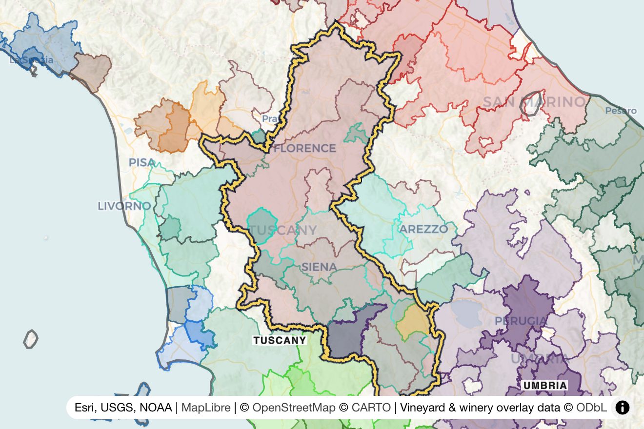 Map of Chianti Classico