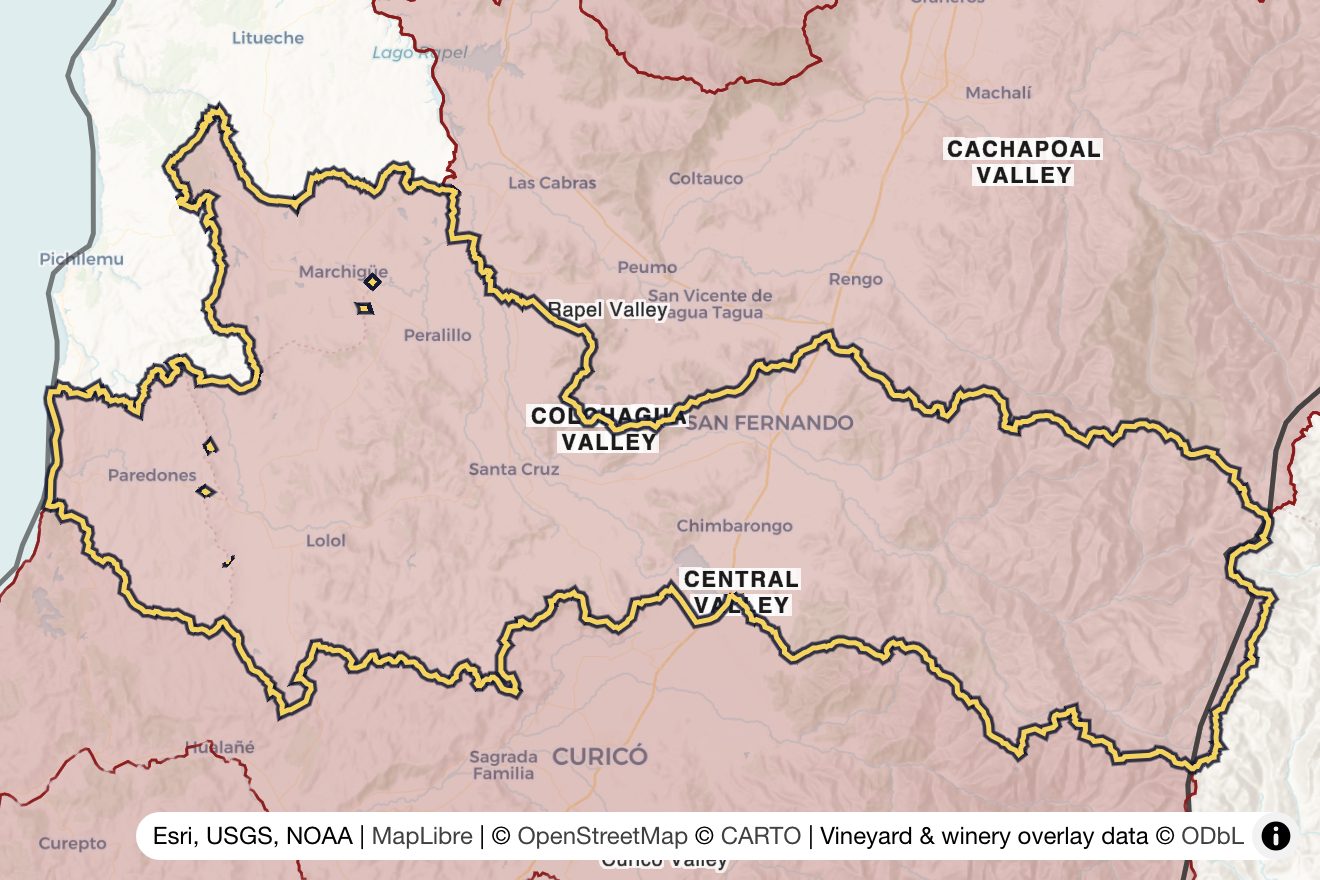 Map of Colchagua Valley