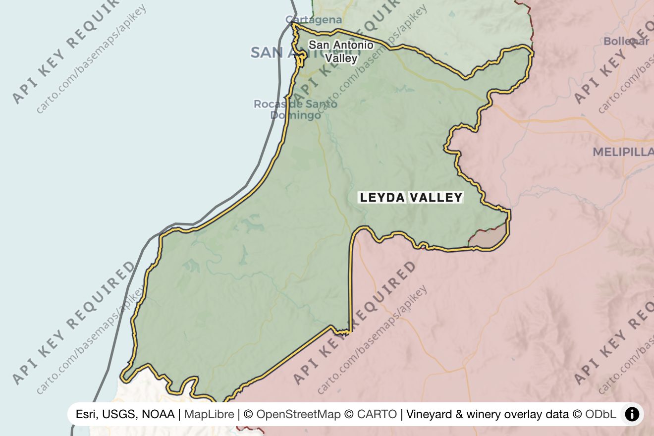 Map of Leyda Valley