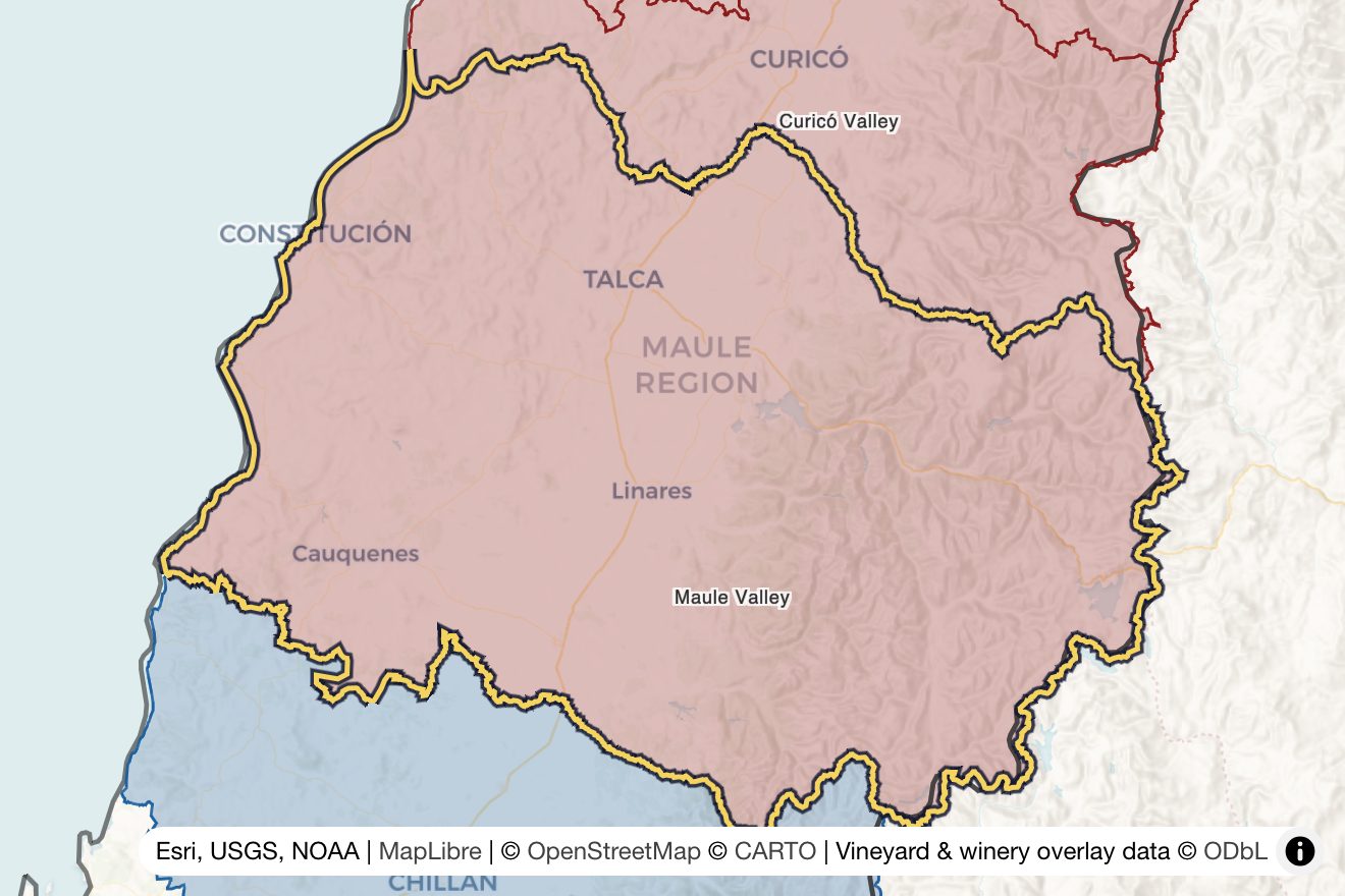 Map of Maule Valley