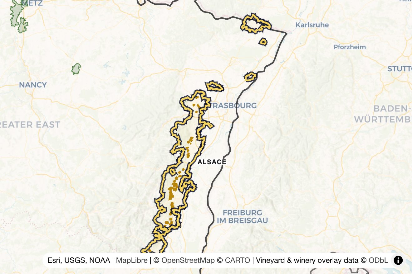 Map of Alsace