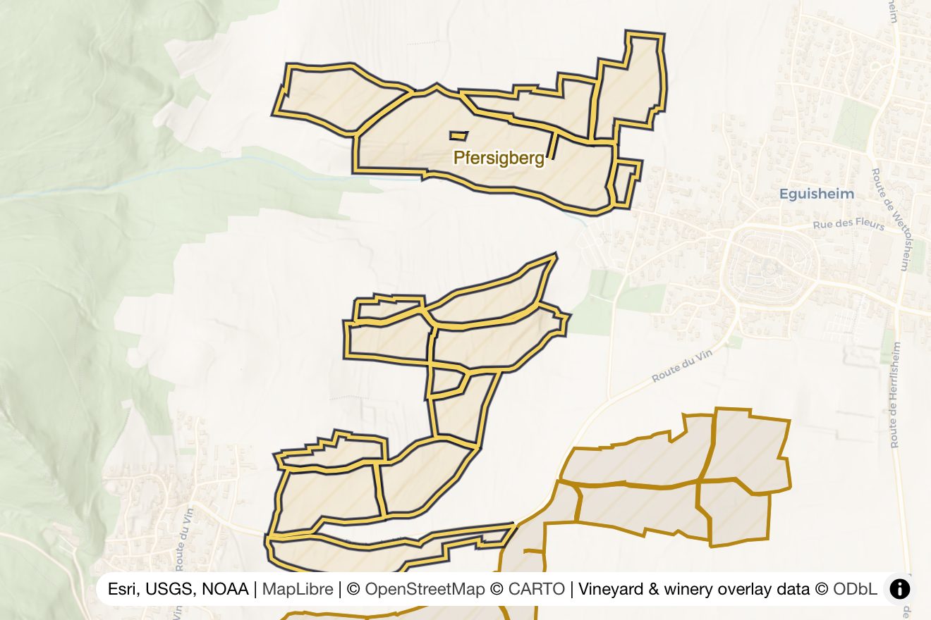 Map of Pfersigberg