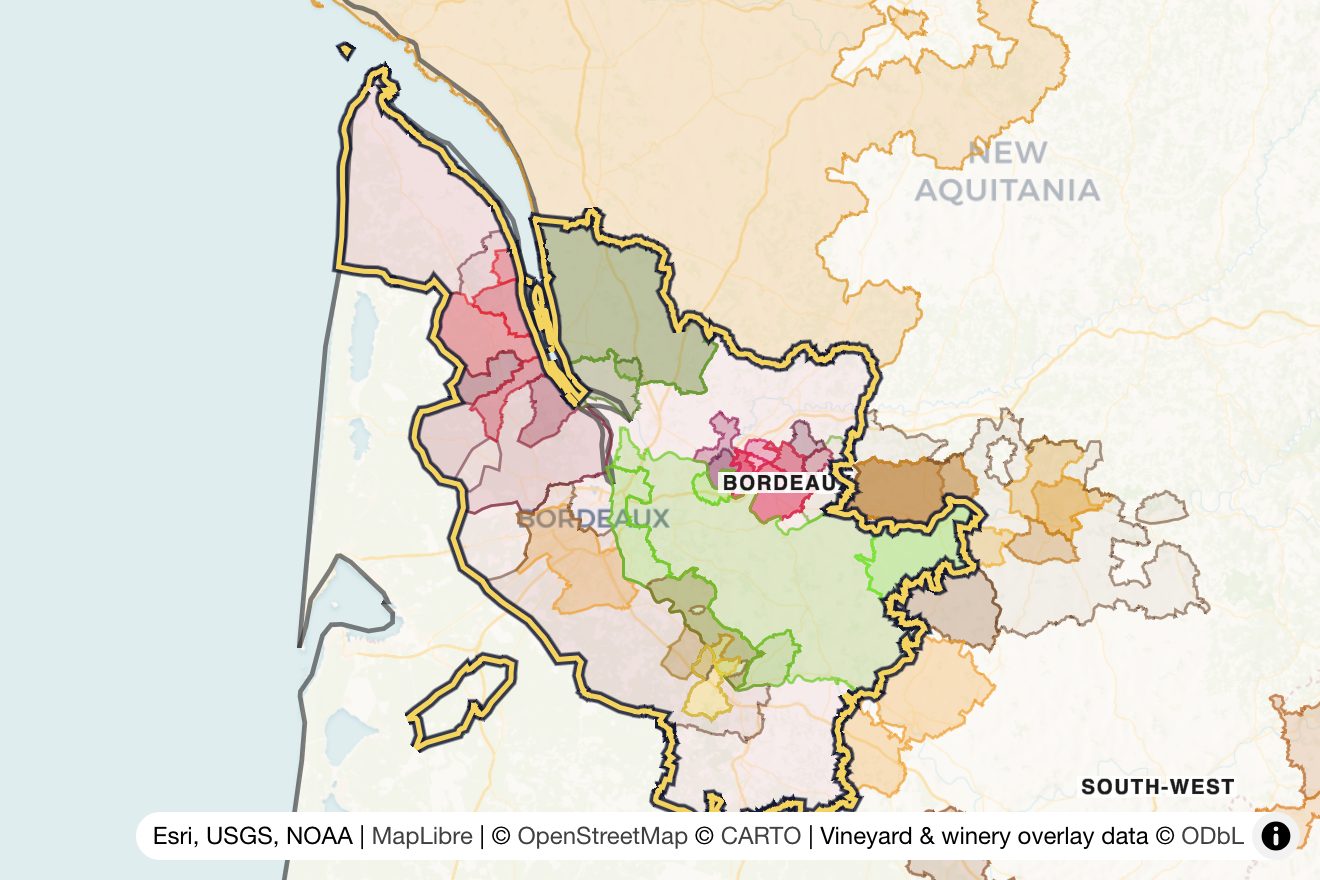 Map of Bordeaux