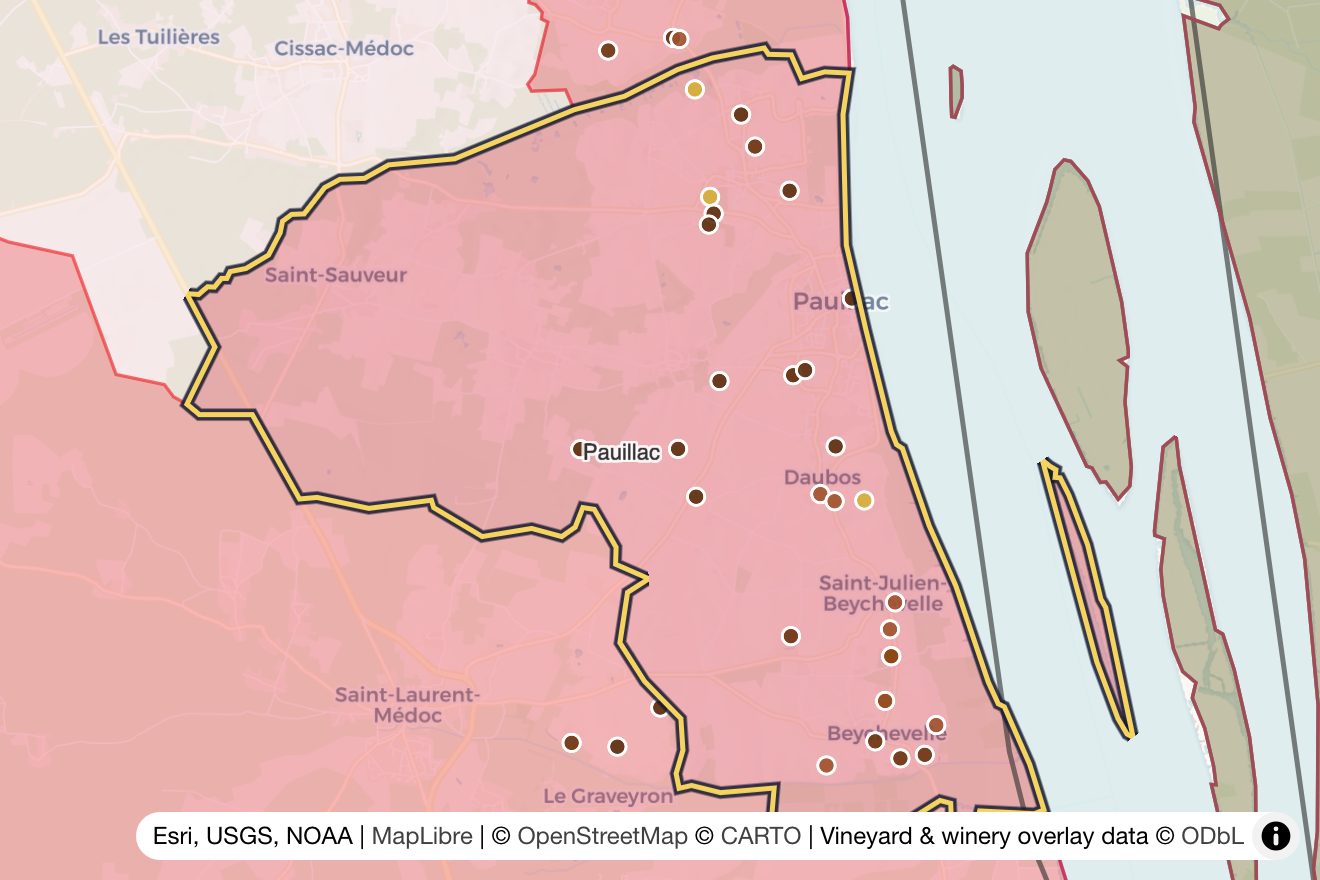 Map of Pauillac