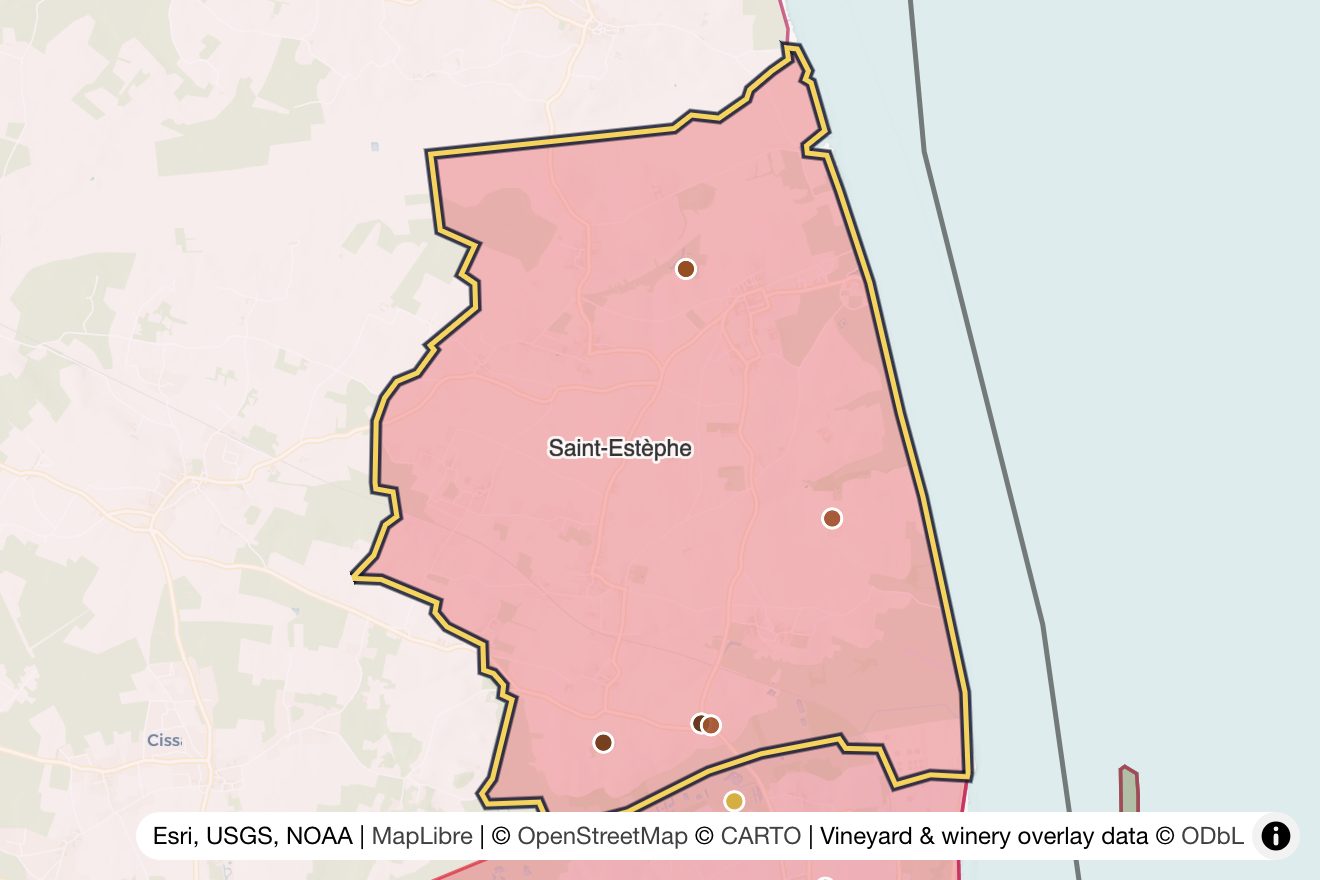 Map of Saint-Estèphe