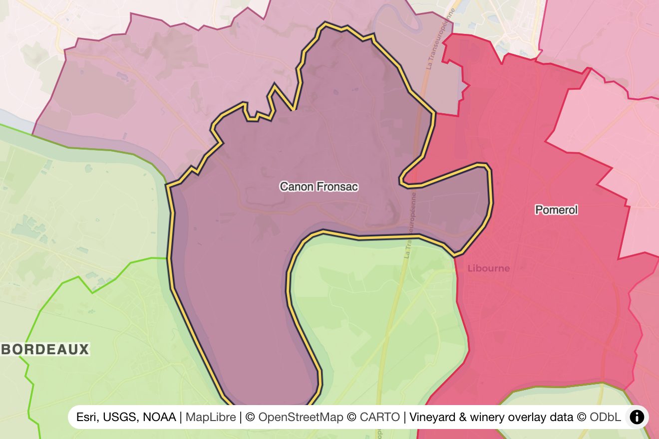 Map of Canon-Fronsac