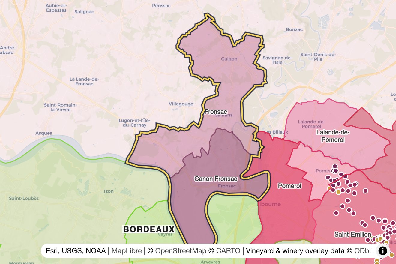 Map of Fronsac