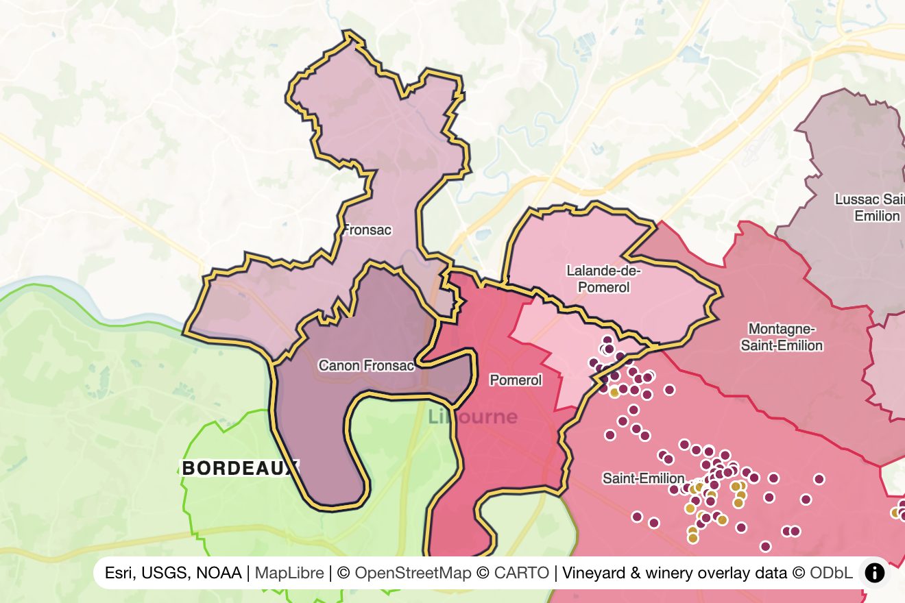 Map of Pomerol