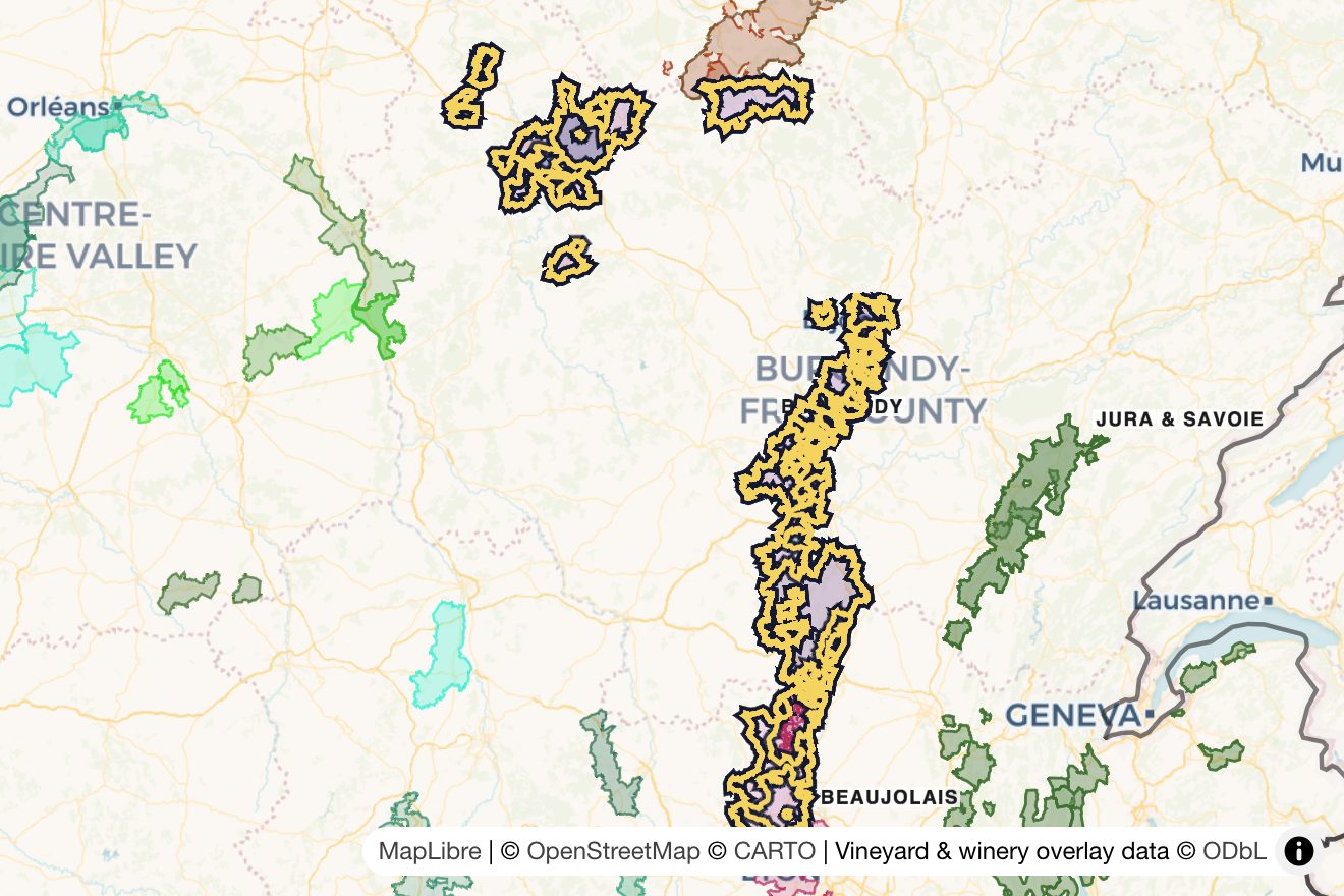 Map of Burgundy