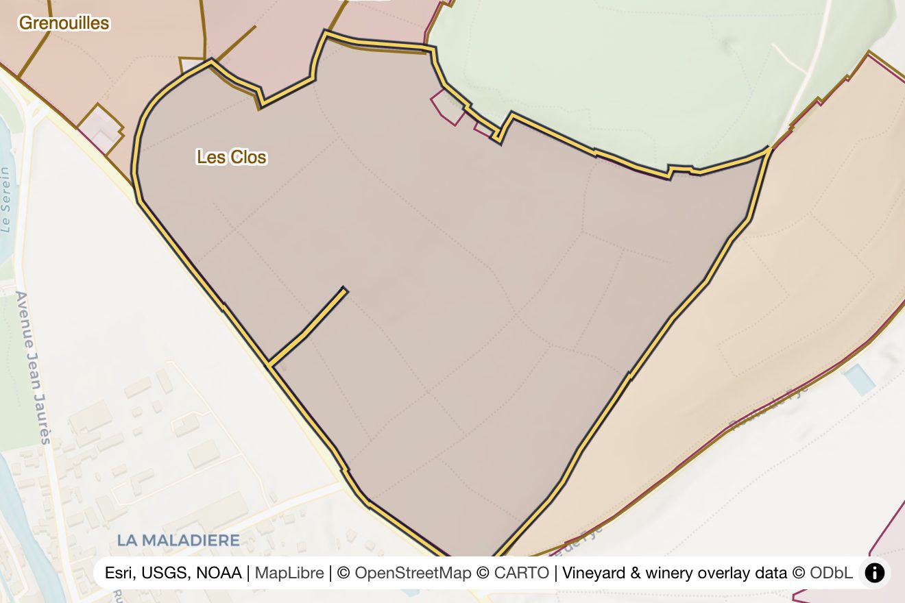 Map of Les Clos
