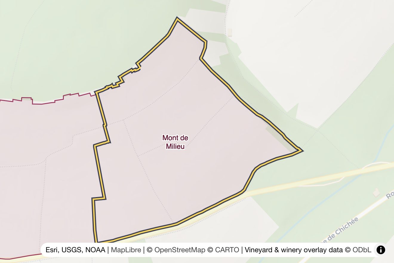 Map of Mont de Milieu