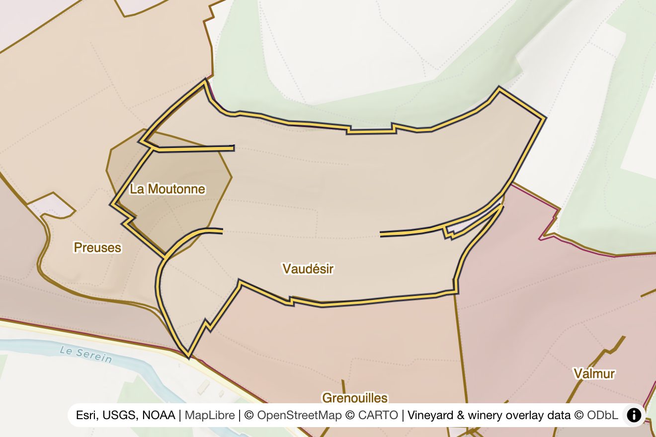 Map of Vaudésir