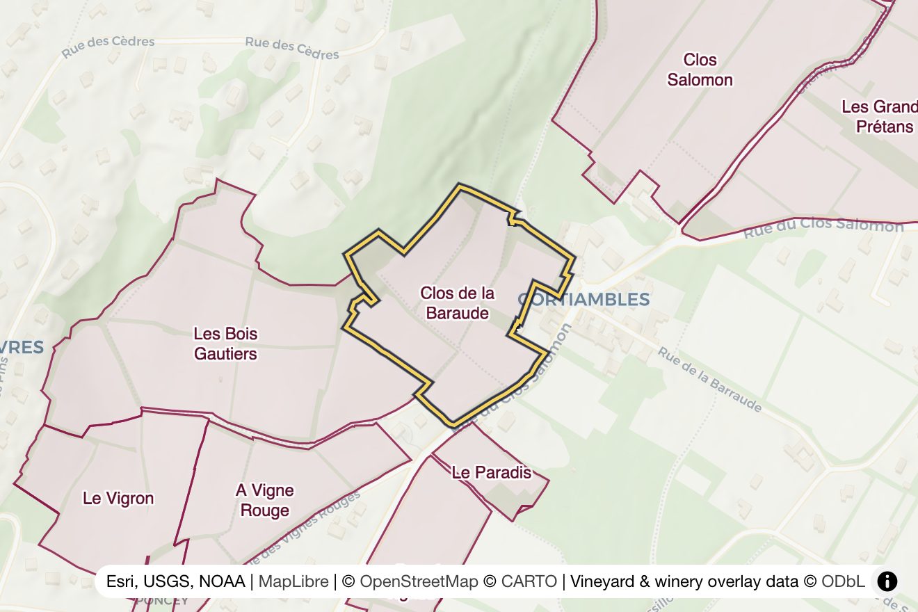 Map of Clos de la Baraude