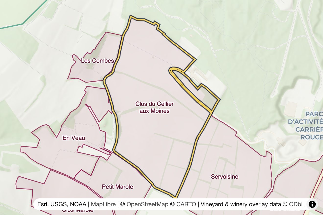 Map of Clos du Cellier aux Moines