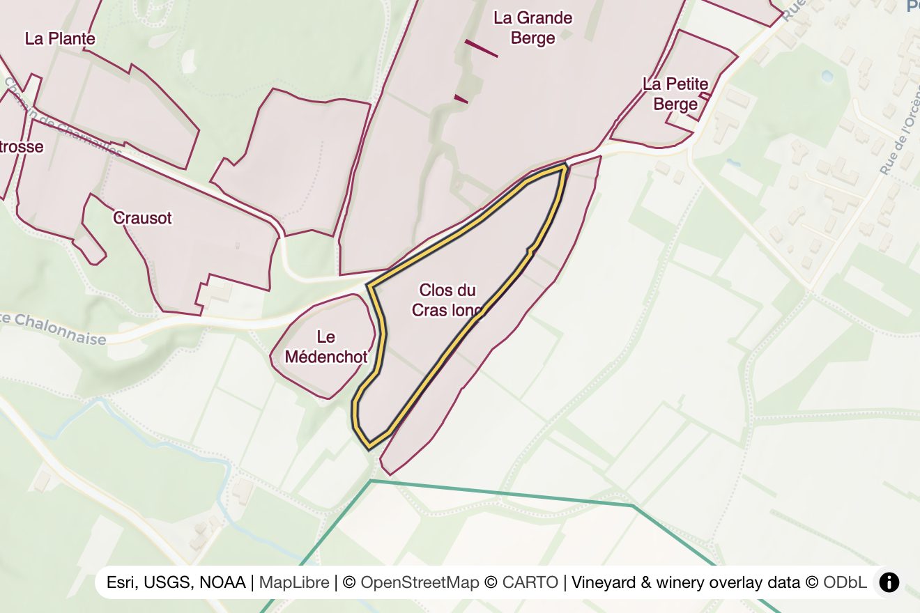 Map of Clos du Cras long