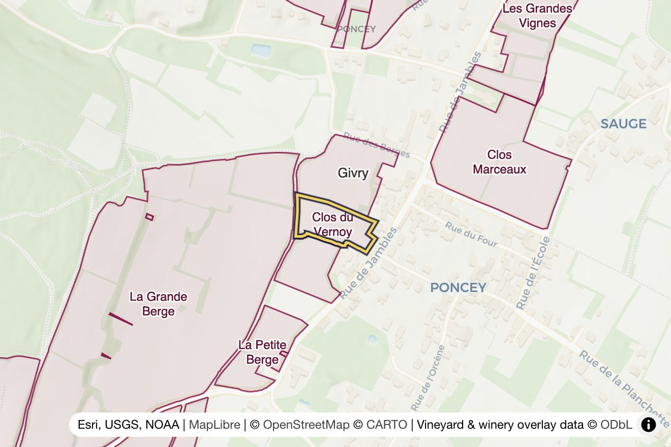 Map of Clos du Vernoy