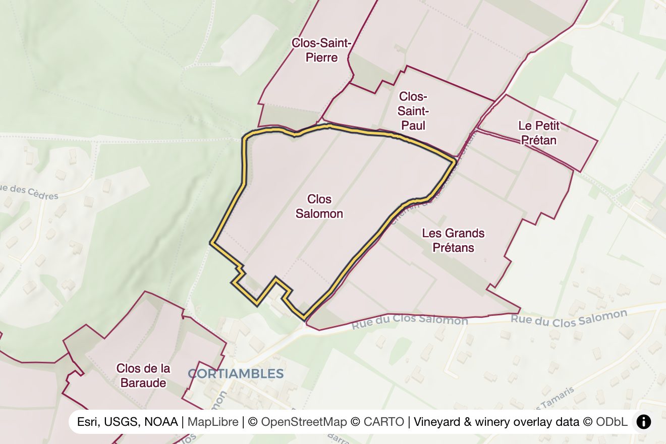Map of Clos Salomon