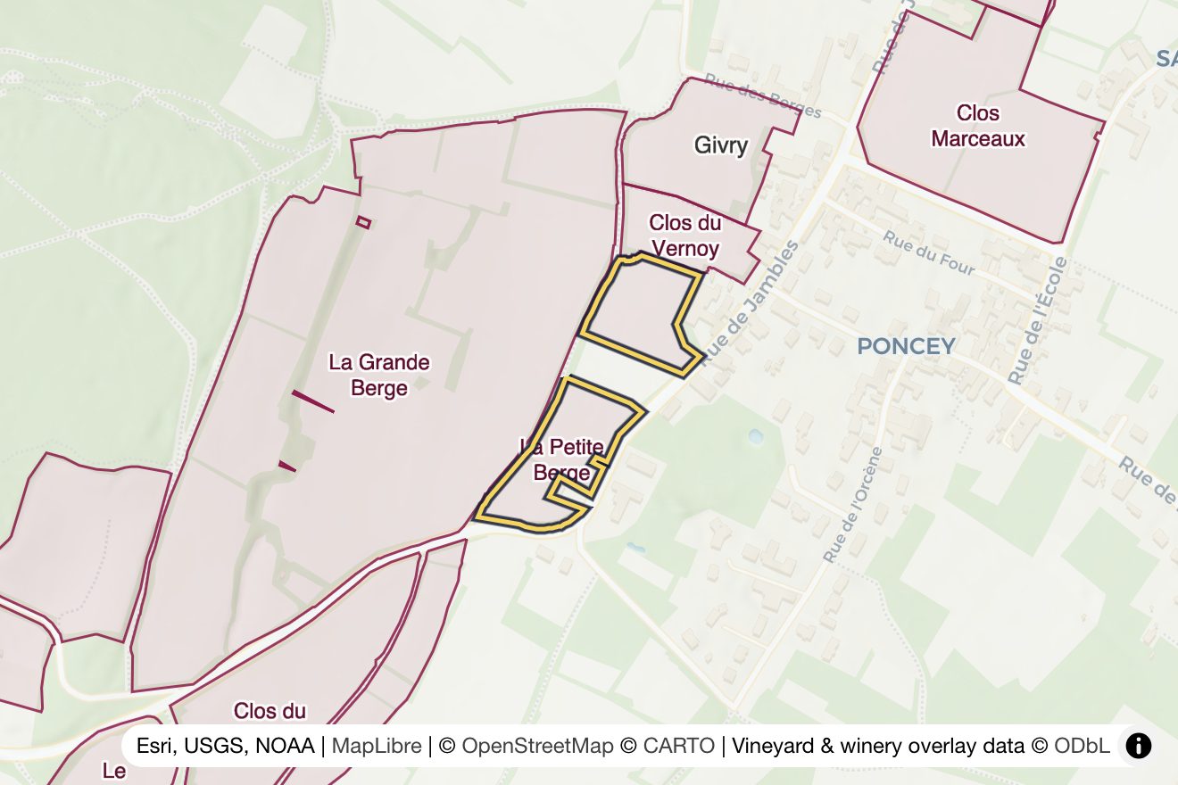Map of La Petite Berge