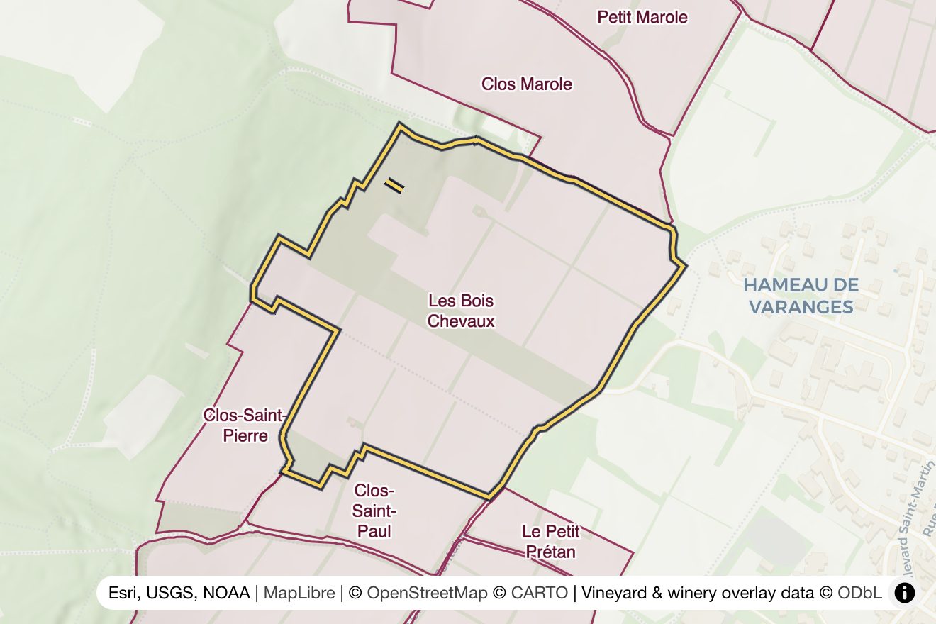 Map of Les Bois Chevaux