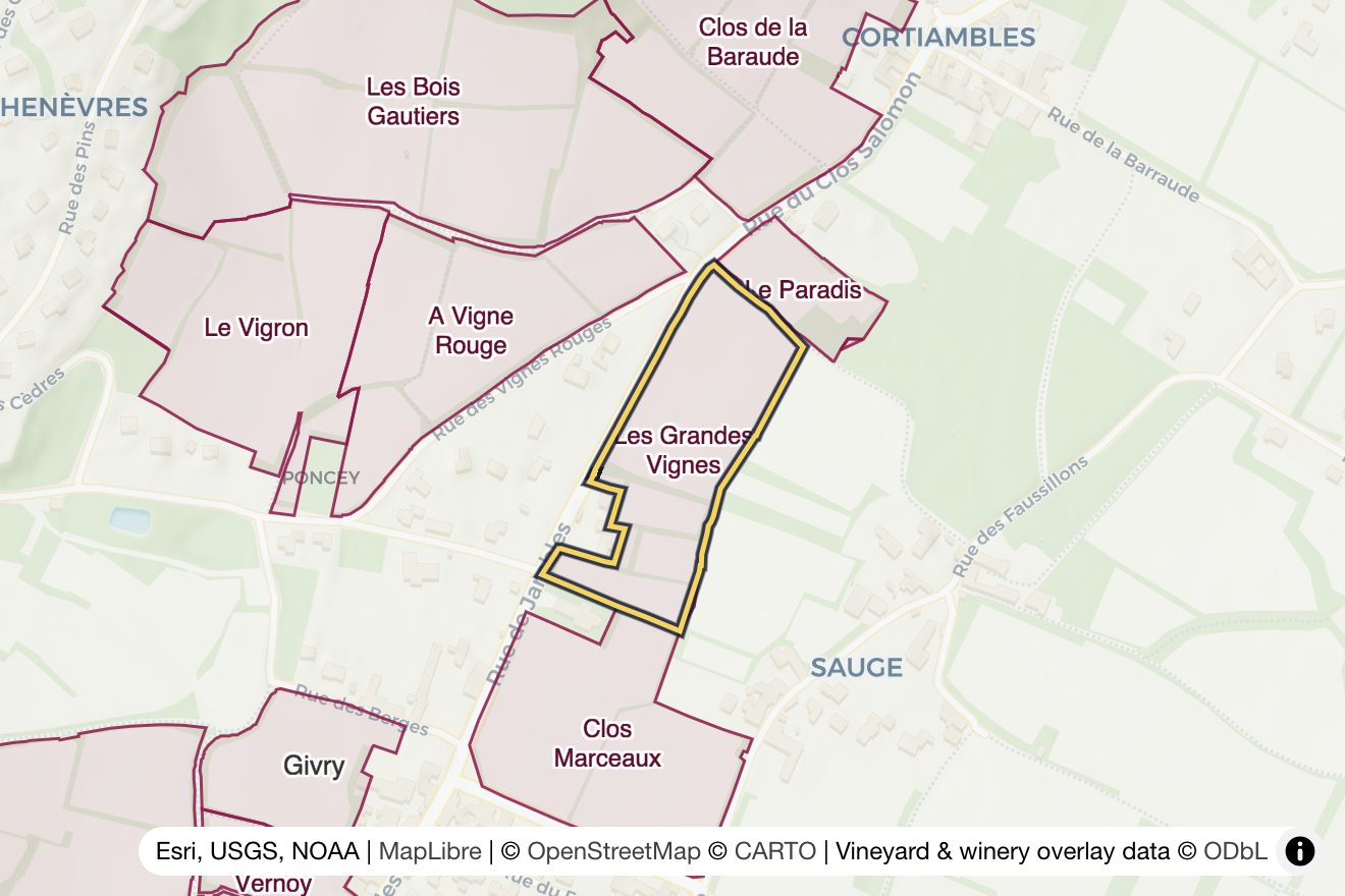 Map of Les Grandes Vignes