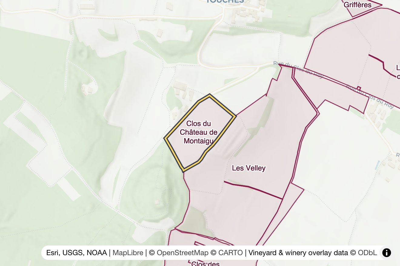 Map of Clos Château de Montaigu