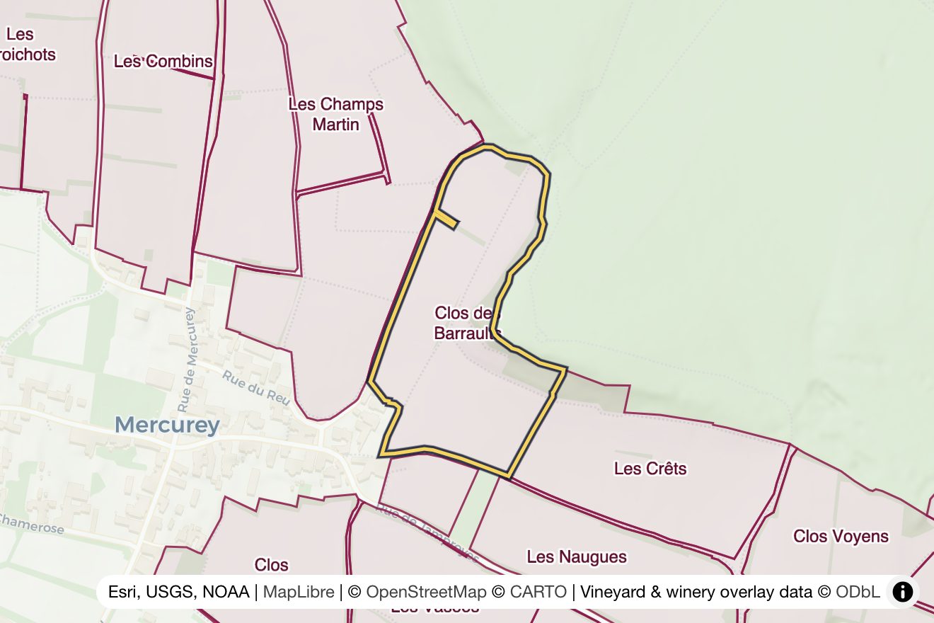 Map of Clos des Barraults