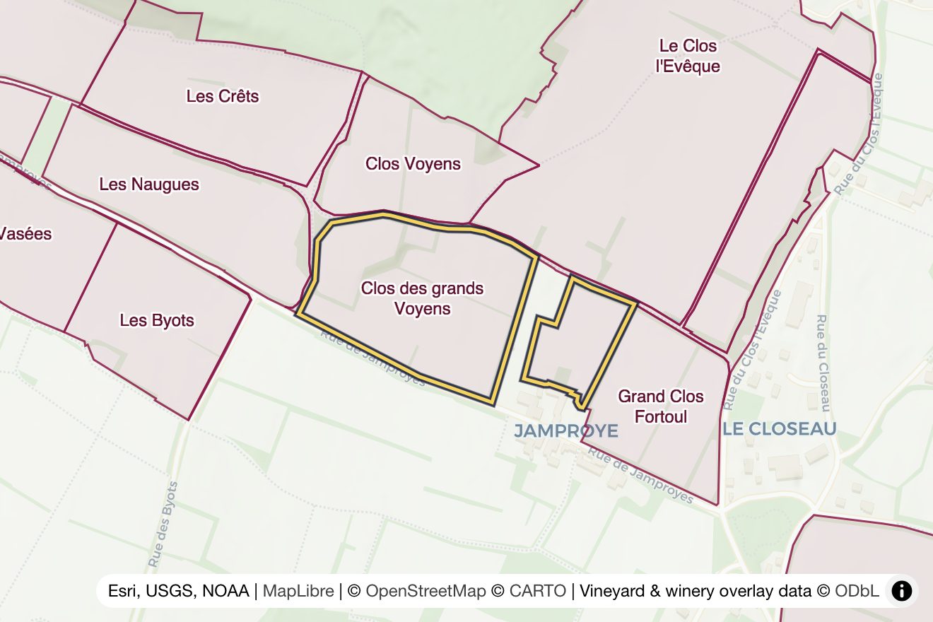 Map of Clos des Grands Voyens
