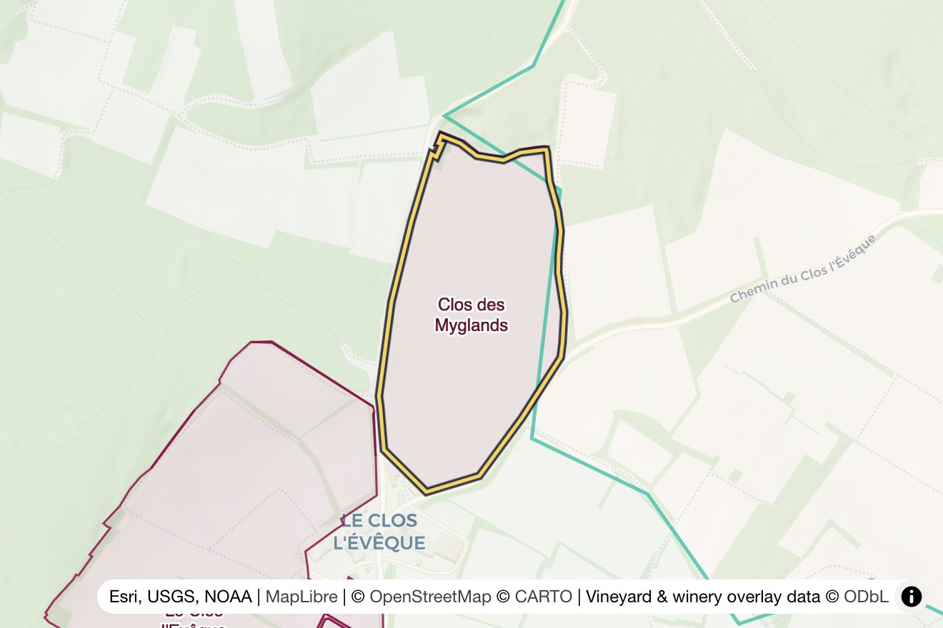 Map of Clos des Myglands