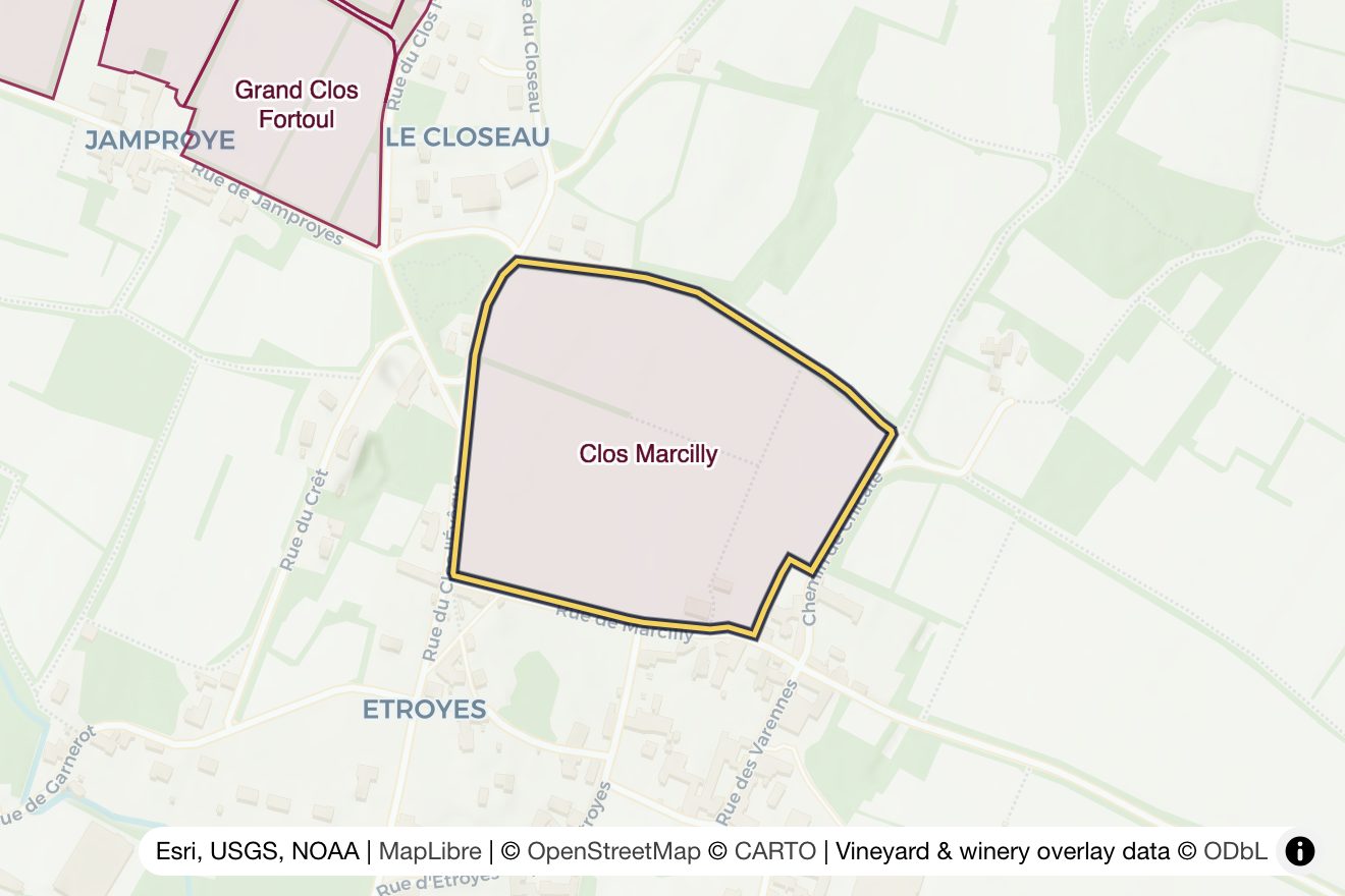 Map of Clos Marcilly