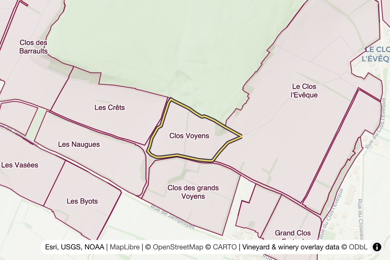 Map of Clos Voyens