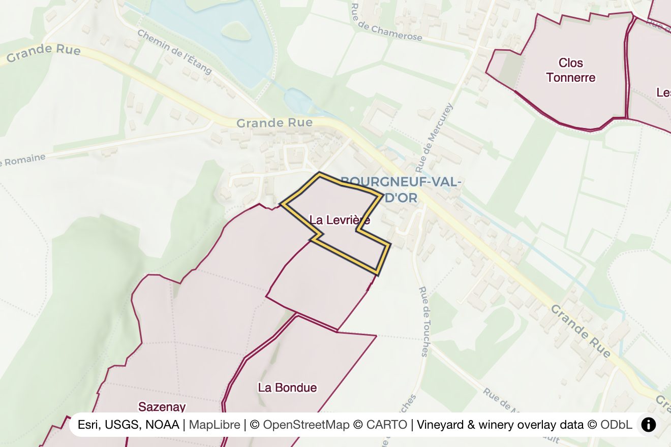 Map of La Levrière