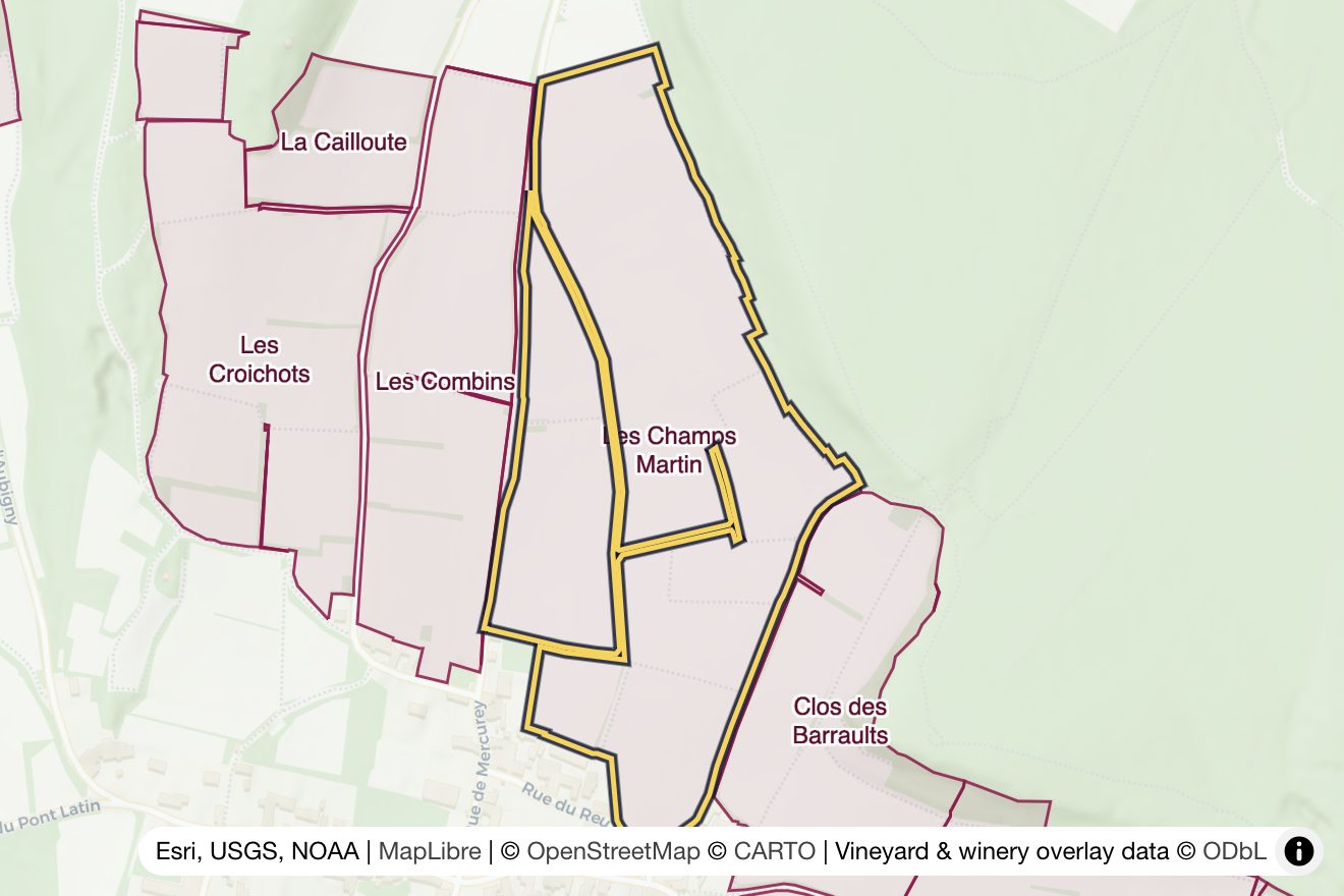 Map of Les Champs Martin