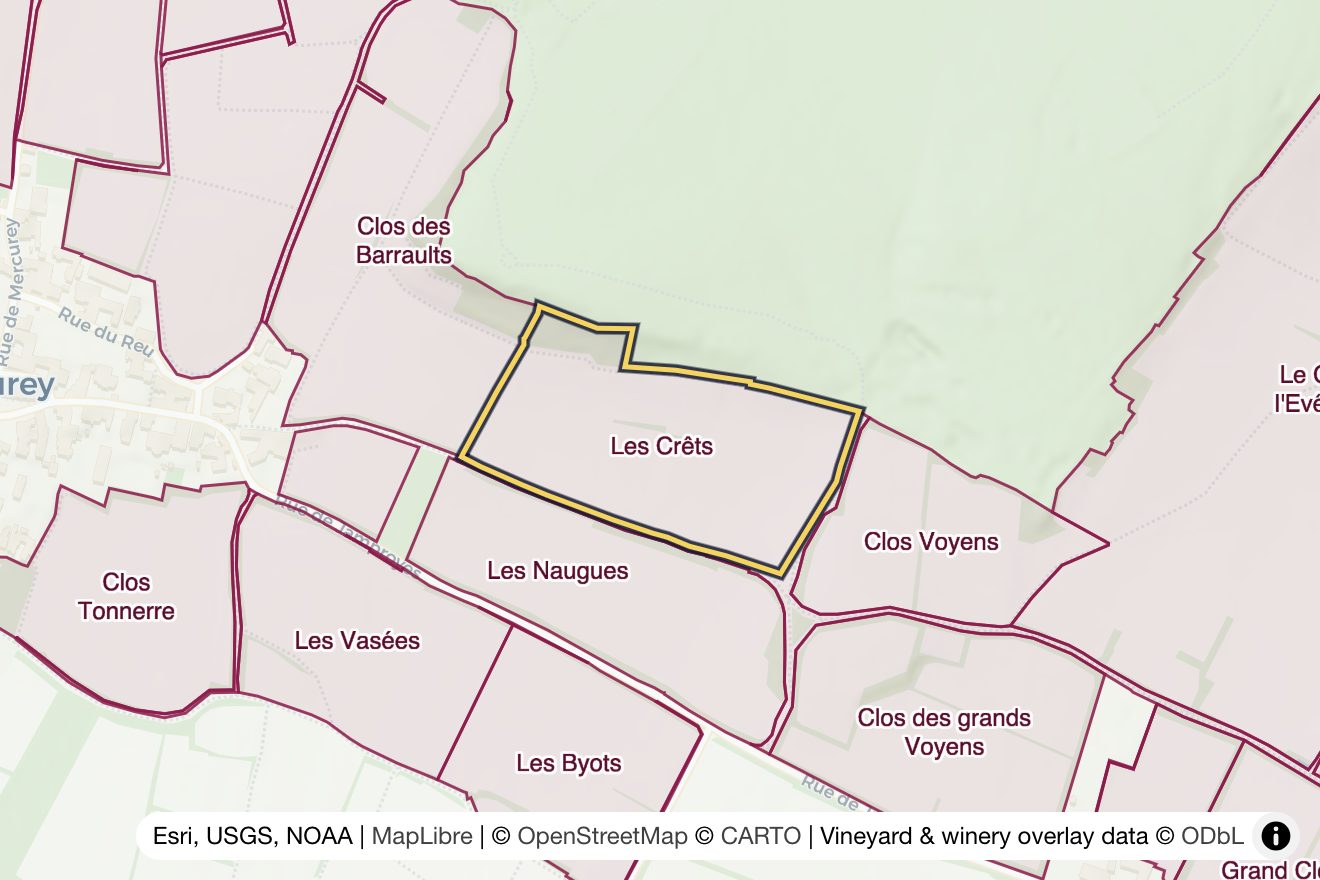 Map of Les Crêts