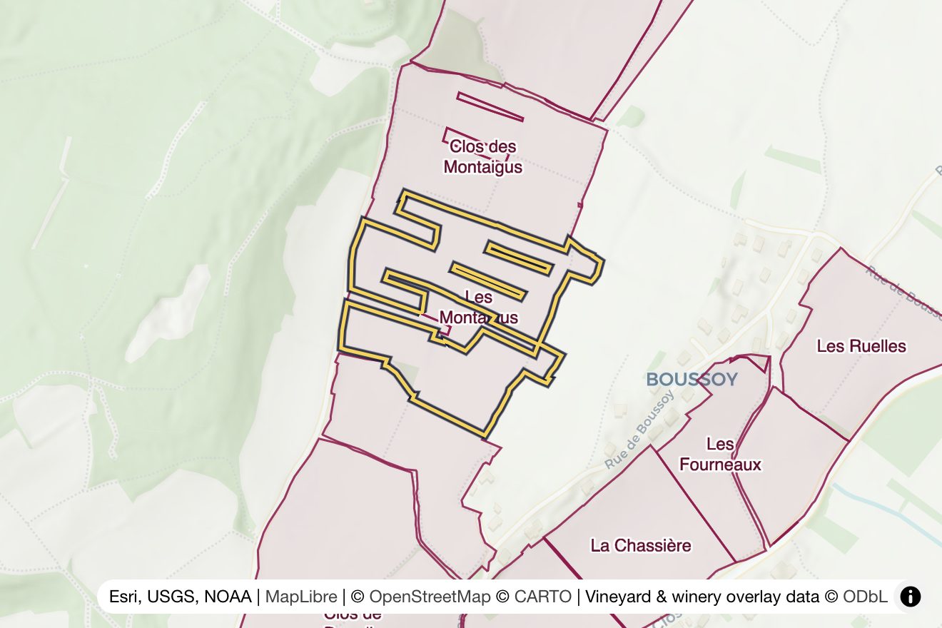 Map of Les Montaigus