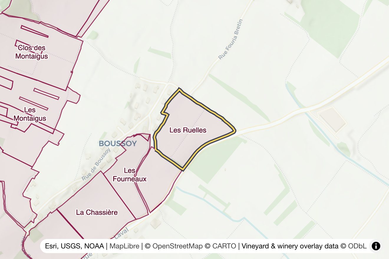 Map of Les Ruelles