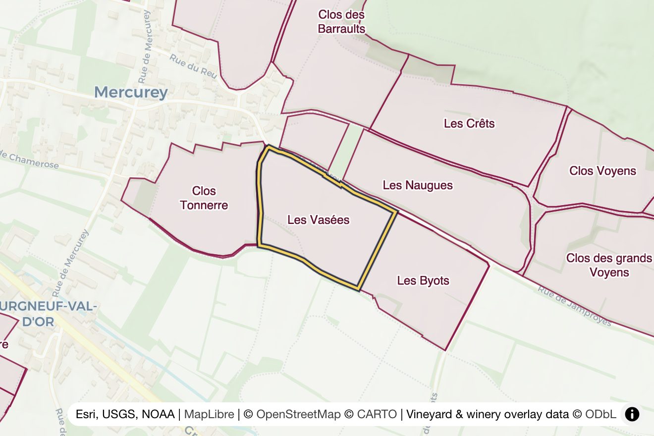 Map of Les Vasées