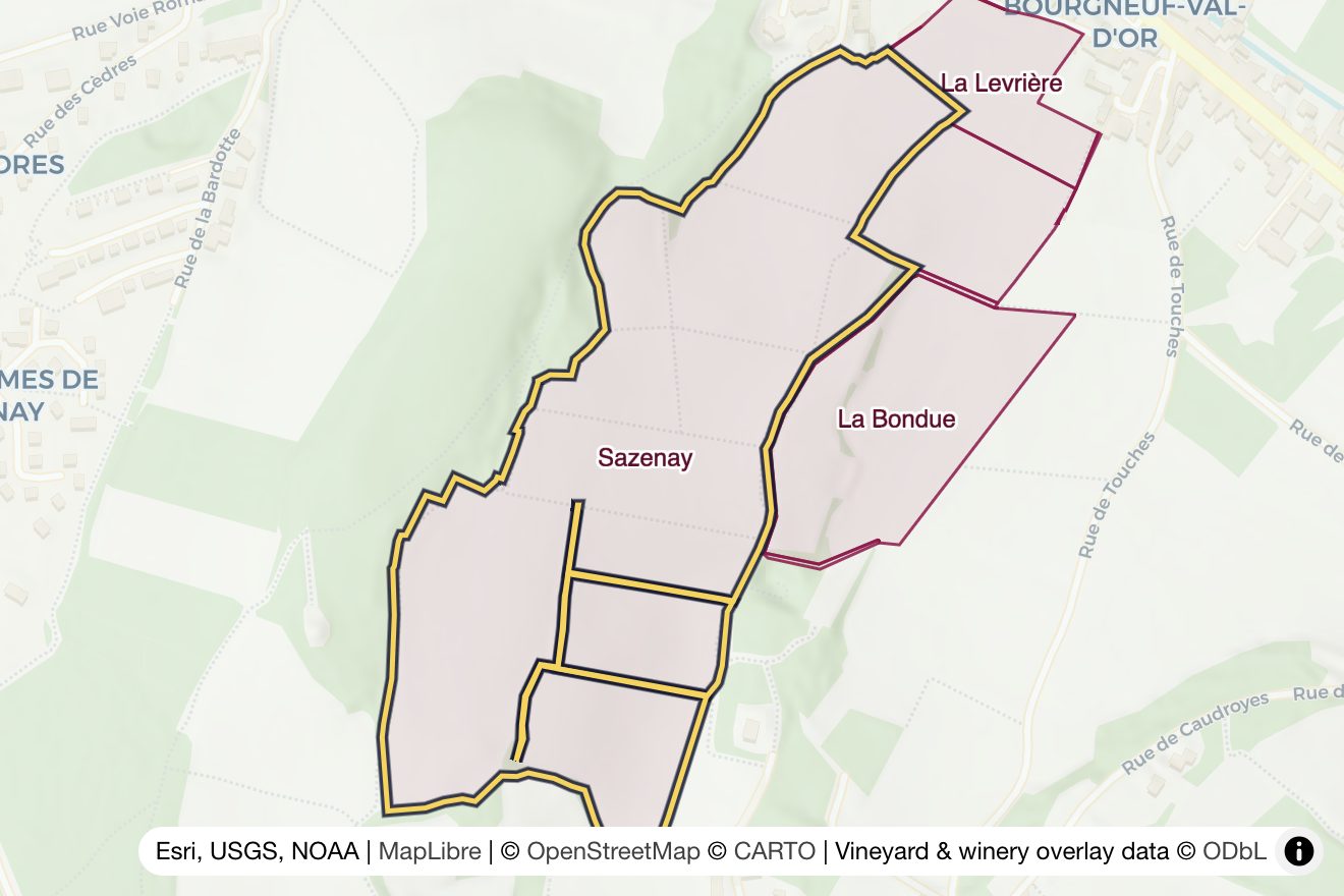 Map of Sazenay